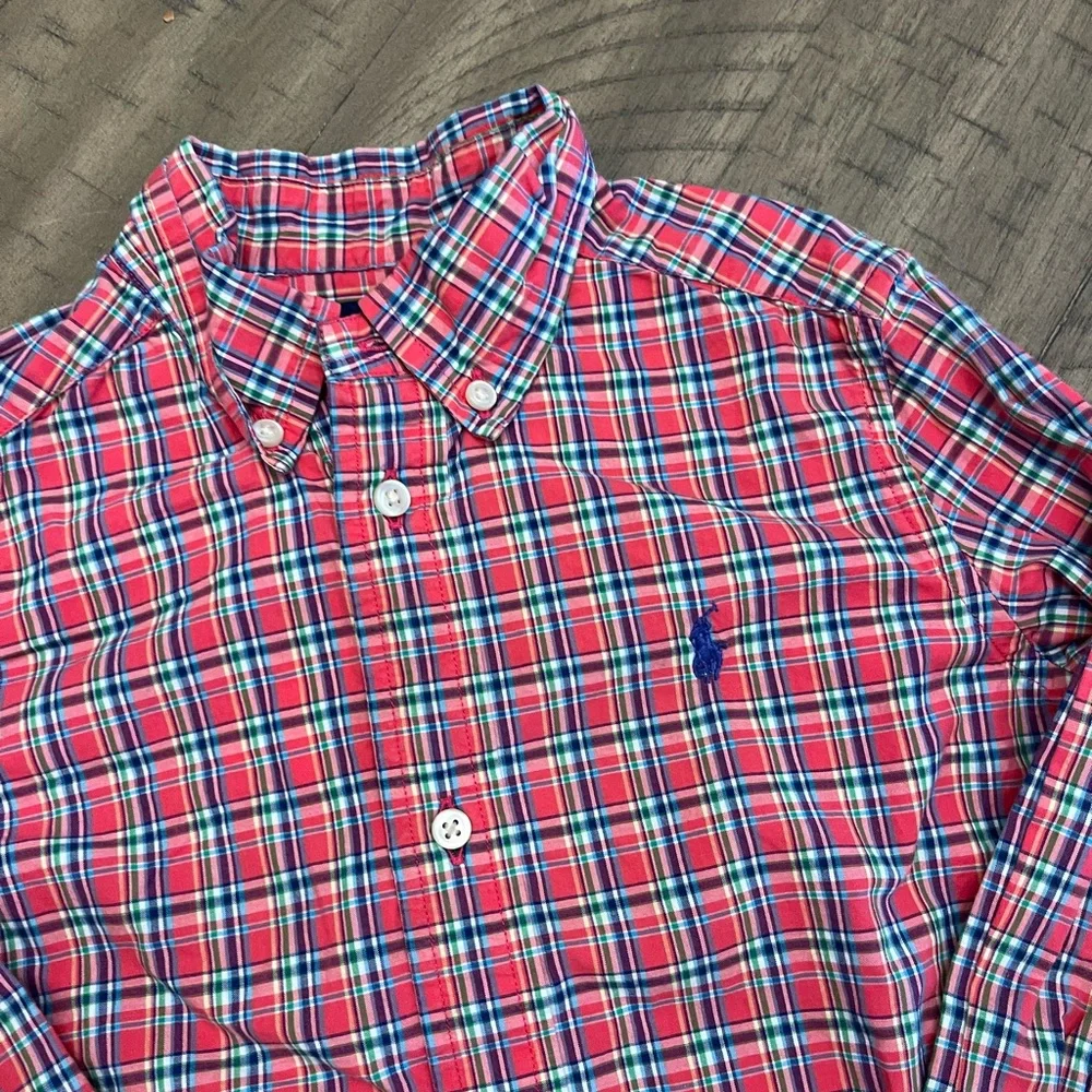 Ralph Lauren Red Plaid Button-Up Shirt